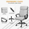41YGyKQkQZS._AC_.jpg BASETBL Chaise de Bureau, Fauteuil de Bureau, Siege d’Ordinateur Rembourrée Épaisse, Chaise Ergonomique en Tissu avec Haut Dossier, Soutien Lombaire et Accoudoirs (Gris)