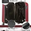 41Z8NbFNBoL._AC_.jpg Happy Trolley - Lugano Bagage à Main, Bagage de Cabine, Valise, très léger, TSA, 55 cm, 40L, Bourgogne
