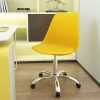 41ZNIJewTtL._AC_.jpg Radelldar Jaune Fauteuil de Bureau a Coussin Pivotant Hauteur Réglable Chaise de Bureau à roulettes Chaise D'ordinateur pour Le Bureau à Domicile (Jaune)