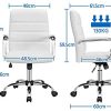 41ZUN2RRqXL._AC_.jpg Yaheetech Chaise de Bureau Ergonomique Fauteuil de Bureau Cuir PU avec Siège Dossier Rembourré Hauteur Réglable Inclinable Pivotantes Blanche