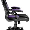 TecTake 800770 Chaise Fauteuil Siège de Bureau Hauteur Réglable Sportive Gamer - diverses Couleurs au Choix - (Noir-Pourpre | No. 403460)