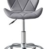 41bPsVB-3LL._AC_.jpg KJ Chaises de Bureau Ergonomique, Fauteuil pivotant,Cuir PU, Chaise de Maison,réglable Tabouret pivotant avec Dossier Cuir PU (Gris)