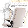 41bSANy1H-S._AC_.jpg Yamasoro Chaise de bureau ergonomique avec accoudoirs rabattables, hauteur réglable à 360°, chaise de bureau avec support lombaire réglable, chaise de bureau en velours (Beige)