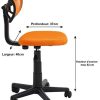 IDIMEX Chaise de Bureau pour Enfant Milan Fauteuil pivotant et Ergonomique sans accoudoirs, siège à roulettes avec Hauteur réglable, revêtement Mesh Orange