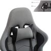 41cql0Q1hNL._AC_.jpg IntimaTe WM Heart Chaise Gaming, Fauteuil Gaming en Tissu avec Repos-Pieds Racing Chaise de Bureau Ergonomique,Siège Pivotant Haut Dossier Inclinable(Gray C)