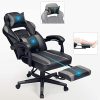 41ctK9HYFzL._AC_.jpg SONGMICS Fauteuil gamer, Chaise gaming, Siège de bureau réglable, avec repose-pieds télescopique, ergonomique, mécanisme basculent, appui-tête, support lombaire, charge 150 kg, Noir et gris OBG073B03