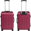 TecTake Set de 3 valises de Voyage de ABS | avec Serrure à Combinaison intégrée | poignée télescopique | roulettes 360° - diverses Couleurs au Choix (Bordeaux| no. 402670)