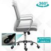 41drSpjtfCL._AC_.jpg Fauteuil chaise de bureau ergonomique hauteur réglable pivotante 360° revêtement maille gris