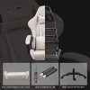 41duc-eXzsL._AC_.jpg Dowinx Chaise Gaming Ergonomique Fauteuil de Bureau et PC avec Support Lombaire de Massage, Modèle Vantage Siège de Travail en Cuir PU Haut Dossier pivotant réglable avec Repose Pied (Blanc)