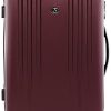 FERGÉ Set 3 valises rigides à 4 roulettes Marseille Ensemble de Bagages (XL, M, 55 cm) Trolley Voyage Rouge