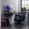 41gCJEjSHhL._AC_.jpg SONGMICS Fauteuil gamer, Chaise gaming, Siège de bureau réglable, avec repose-pieds télescopique, ergonomique, mécanisme basculent, appui-tête, support lombaire, charge 150 kg, Noir et gris OBG073B03