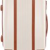 FERGÉ Lot de 3 valises rigides à 4 roulettes doublées Milano Ensemble de Bagages, Ultra léger, empilables mallete Trolley Voyage Beige