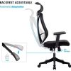 IntimaTe WM Heart Chaise de Bureau en Maille, Siege de Bureau Ergonomique, Fauteuil de Bureau Inclinable, Dossier Haut avec Appui tête et Soutien Lombaire, Accoudoirs Réglable, Noir