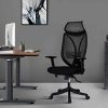 IntimaTe WM Heart Chaise de Bureau en Maille, Siege de Bureau Ergonomique, Fauteuil de Bureau Inclinable, Dossier Haut avec Appui tête et Soutien Lombaire, Accoudoirs Réglable, Noir