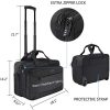 KROSER Mallettes à roulettes pour Ordinateur Portable Sacoche à roulettes pour Ordinateur Jusqu'à 17,3" Imperméable Porte-Documents à roulettes avec Poches RFID pour Hommes/Femmes Rolling Laptop Bag