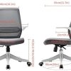 41ifjZP1GfL._AC_.jpg SIHOO Chaise de Bureau rotative à 360 °, Siege de Bureau Ergonomique en Maille avec Support Lombaire Confortable, accoudoirs Pliables et réversibles, Fauteuil de Bureau avec Roues en Nylon (Gris)