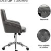 41im4KRrfzL._AC_.jpg Fauteuil de bureau chaise de bureau pivotant hauteur réglable 54L x 71l x 94-110H cm velours gris