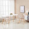 EGGREE Lot de 2 Chaises de Salle à Manger Chaises Transparent Scandinave Fauteuil de Salon avec Jambe de Bois de Hêtre Massif