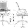 41kbcc4T4QL._AC_.jpg Chaises de bureau noires Chaise de bureau exécutif Fauteuil de travail ergonomique réglable Fauteuil rembourré et confortable