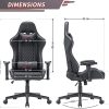 41ki307kM4L._AC_.jpg STmeng Comfort X3 Chaise de Bureau Gaming, Chaise de Jeu pivotantes de Course avec accoudoir, Chaise d'ordinateur réglable Ergonomique avec Lombaire et Oreiller de tête (Black)