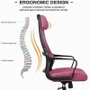 41l49ZjFlyS._AC_.jpg MELOKEA Chaise Bureau, Fauteuil Bureau, Chaise Ergonomique avec Appui-Tête et Soutien Lombaire, Fauteuil Ergonomique Réglable en Hauteur avec Dossier Inclinable, Charge Max 150kg (Violet)