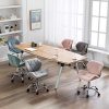 HNNHOME® Chaise de bureau moderne pivotante en tissu rembourré pour maison, bureau, hauteur réglable
