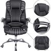 41mdRxvRoCL._AC_.jpg SONGMICS Fauteuil de Bureau, Large Assise rembourrée, avec Appui-tête, Hauteur réglable, Ergonomique, Noir OBG57B