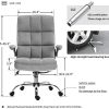 41nUo0xKKQL._AC_.jpg YAMASORO Chaise de Bureau Ergonomique avec Dossier et accoudoirs pour Bureau à Domicile, réglable, en Velours (Gris)