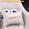 41nawotorS._AC_.jpg Dowinx Chaise Gaming Ergonomique Fauteuil de Bureau et PC avec Support Lombaire de Massage, Modèle Vantage Siège de Travail en Cuir PU Haut Dossier pivotant réglable avec Repose Pied (Blanc)