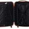FERGÉ Lot de 3 valises rigides à 4 roulettes doublées Milano Ensemble de Bagages, Ultra léger, empilables mallete Trolley Voyage Beige