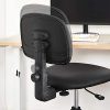 41p-XEeWWL._AC_.jpg SONGMICS Fauteuil de bureau, Chaise en toile, Siège ergonomique, Tabouret, avec repose-pieds réglable, pivotant à 360°, charge 120 kg, Noir OBN027B01