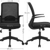 41p1PAmjp0S._AC_.jpg SONGMICS Fauteuil de bureau en toile, Chaise ergonomique, Siège, pivotant, réglable en hauteur, mécanisme d’inclinaison, siège et dossier en toile respirante, Noir OBN032B01