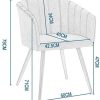 EUGAD Chaises de Salle à Manger Lot de 2 en Tissu Scientifique,Chaise de Loisirs Chaise de café Brun Foncé 0645BY-2