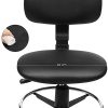 41q-STZ6L._AC_.jpg SONGMICS Fauteuil de bureau, Chaise en toile, Siège ergonomique, Tabouret, avec repose-pieds réglable, pivotant à 360°, charge 120 kg, Noir OBN027B01