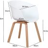 GrandCA HOME Lot de 4 chaises de Salle à Manger, fauteuils de Style scandinave, adaptés aux Restaurants, Bureaux, cafés, etc. (Blanche)