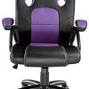 TecTake 800770 Chaise Fauteuil Siège de Bureau Hauteur Réglable Sportive Gamer - diverses Couleurs au Choix - (Noir-Pourpre | No. 403460)
