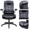 41qZOfxi-EL._AC_.jpg Songmics Fauteuil de Bureau à Dossier Haut, avec Appui-tête, Assise rembourrée, Accoudoirs Pliables, Ergonomique, Noir OBG51B, Nero, 77 x 33 x 65 cm
