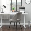 41qdIWGGztS._AC_.jpg SONGMICS Lot de 2 Chaises de Salle à Manger, Chaise de Loisirs Moderne en Velours, Chaise de Cuisine rembourrée avec Pieds en métal, pour Salon, Gris LDC81GY