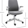 41qttUXNKkL._AC_.jpg Chaise de bureau tissu lin hauteur réglable pivotante 360° accoudoirs relevables support lombaires réglable gris