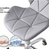 41rtFuR5uuL._AC_.jpg KJ Chaises de Bureau Ergonomique, Fauteuil pivotant,Cuir PU, Chaise de Maison,réglable Tabouret pivotant avec Dossier Cuir PU (Gris)