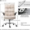 41seOL6a5RS._AC_.jpg Yamasoro Chaise de bureau ergonomique avec accoudoirs rabattables, hauteur réglable à 360°, chaise de bureau avec support lombaire réglable, chaise de bureau en velours (Beige)
