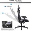 41tZZUyjAjL._AC_.jpg GTPLAYER Chaise Gaming Fauteuil de Bureau Berçante Siège Ergonomique Accoudoir Réglable Appui-tête Support Lombaire (Noir-Blanc)