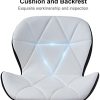 41tk7Cto8HL._AC_.jpg LEMROE Chaises de Bureau Ergonomique, Fauteuil pivotant,Cuir PU, Chaise de Maison,réglable Tabouret pivotant avec Dossier Cuir PU (Blanc + Noir, 1 PC)