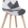 41uU5VKDgDL._AC_.jpg Uderkiny Lot de 4 Chaises Chaise de Salle à Manger Patchwork Chaise de Style Nordique pour la Cuisine la Salle à Manger Le Salon et Le Restaurant (Gris)
