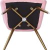 41uXhFQgpBS._AC_.jpg Edaygo Chaise de Salle à Manger Tabouret rembourrée Fauteuil de Salon, avec accoudoirs, Velours, Pieds en métal, Largeur env. 49 cm, Hauteur env. 47 cm, Rose, Pieds Or