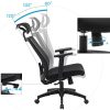 41vqg2qKCoS._AC_.jpg SONGMICS Fauteuil de bureau, Chaise de bureau en toile, Siège ergonomique, pivotant à 360°, support lombaire réglable, appui-tête, accoudoirs, inclinaison du dossier jusqu’à 120°, Noir OBN55BK