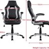 41w6bTzjrJL._AC_.jpg Yaheetech Fauteuil Gamer Ergonomique Chaise Bureau Accoudoirs Pliables Hauteur Réglable Noir Gris Charge Max 136kg