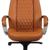 41w8DuURwoL._AC_.jpg FineBuy Design Chaise de Bureau Caramel Fauteuil de Direction Pivotant avec Accoudoirs | Chaise Tournante Ergonomique Appui-tête | Cuir Véritable - Réglable en Hauteur - Capacité de Charge 120 kg