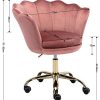 41wP48SqlfL._AC_.jpg Wahson Chaise de bureau pivotante en velours Fauteuil de Bureau réglable en hauteur Chaise pour chambre à coucher/coiffeuse (Rose)