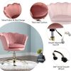 41wXhpwf2JL._AC_.jpg Wahson Chaise de bureau pivotante en velours Fauteuil de Bureau réglable en hauteur Chaise pour chambre à coucher/coiffeuse (Rose)